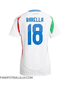 Italia Nicolo Barella #18 Echipament de Fotbal Replică European 2024 Femei Deplasare